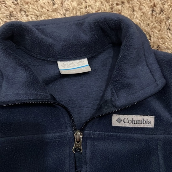 Boys Columbia Steens Mountain Fleece Jacket Size XS 6/7 Navy Blue - Picture 2 of 5